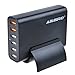 Quick Charge 2.0, ABLEGRID 60W Multi-port USB Charger 6 Ports Intelligent Desktop Charging Station Portable Travel Charger for iPhone iPad Samsung HTC Nexus and More (Black)