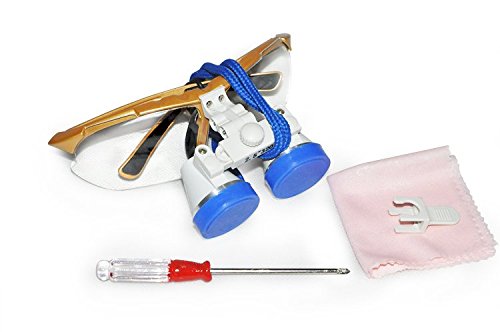 Denshine Yellow Brand New Dentiste chirurgie dentaire Binocular m¨¦dicale Loupes 2.5X 320mm Optical Glass Loupe