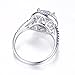 Mozume Women's Luxury 5ct CZ 925 Sterling Silver Engagement Anniversary Halo Ring Solitaire Wedding Band