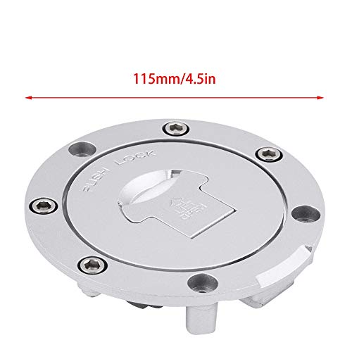 KIMISS Fuel Gas Tank Lock, Stainless Steel Motorcycle Fuel Gas Tank Cap