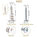 VIGRUE Drywall Anchors Plastic Self Drilling Hollow Wall Anchors with Tapping Screws Assortment Kit 120PCS (13×42mm ＋ 15×33mm)