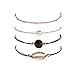 Handmade Braided Adjustable Strand Wrap Bracelet Set Waterproof Shell Charm Stretch Knot String Thread Bracelets Pure Life Friendship Jewelry