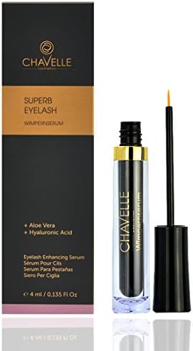 Eyelash Growth Serum Eyelash Enhancer - Eyelash and Eyebrow Serum I Eyelash Booster for Long Lashes with Aloe Vera Collagen I Superb Eyelash 4 ml. Made in Germany