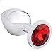 AKStore Large Super Quality Deluxe Steel Fetish Plug Anal Butt Jewelry for Fetish Kinky Sex Love Games Personal Sex Massager Good Valentine 'S/Birthday Gift (Red)