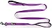 Primal Pet Gear 6ft Long Heavy Duty Double 2 Handle Dog Leash for Large and Medium Dogs, Tough Metal Clip, Durable leashes, Training Lead for Puppy, Strong Dog Leads, Reflective Stitching, Purple