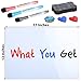 Magnetic Refrigerator Whiteboard 17’’x12’’,Stain Resistant Technology,Dry Erase Fridge Whiteboard, 3 Magnetic Makers, 1 Magnetic Button, 1 Eraser and 2 Hearts Included