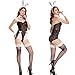 Hanerdun® Womens Sexy Lingerie Naughty Bunny Uniform Rabbit Outfit, Black, One Size