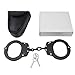 Yoghourds Double Lock Handcuffs, Adjustable Heavy Duty Steel Wrist Cuffs in Police Edition Professional Grade, 100% Secure Restraint Locking