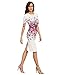 Floerns Women's Floral Print Knee Length Office Bodycon Pencil Dress