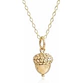Dainty 14k Gold-Filled Acorn Charm Necklace – 18″ Delicate Nature Jewelry for Women – Handmade Gift for Nature Lovers & Gardeners