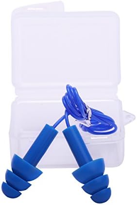 Ear Plugs Noise Cancelling Reusable Earplugs for Sleeping SNR 28 DB Ear Protection with Waterproof - pair( Blue)