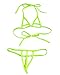 SkinBikini Women's No Coverage String Only G-String Bikini One-Size Lime Green