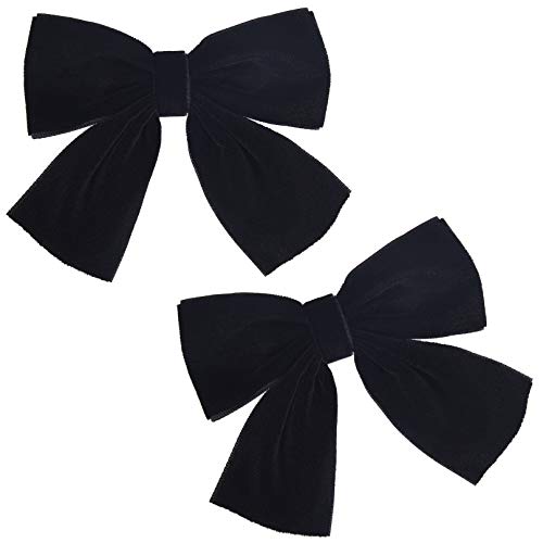 DEEKA 2 PCS 4″ Hand-made Velvet Hair Bows Alligator Clips Hair Accessories for Little Teen Toddler Girls Kids Set of 2 -Black DEEKA 2 PCS 4″ Hand-made Velvet Hair Bows Alligator Clips Hair Accessories for Little Teen Toddler Girls Kids Set of 2 -Black