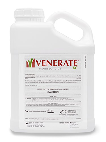 Marrone Bio Innovations Venerate XC Bioinsecticide Insecticide for Mites, Thrips, aphids, borers, whitefly, leafhoppers on Grapes, Strawberries, Potatoes, Citrus and More (1 Gallon)