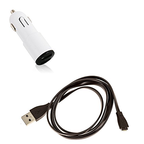 Premium Fitbit Charge 3.3ft Replacement USB Charger with Reset Options and Car Adapter (Lifetime Warranty Guaranteed)