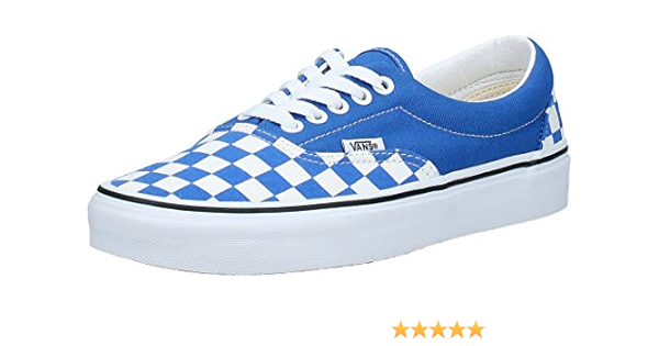 blue vans with checkered outline