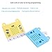 MakerFocus 2pcs Micro:bit Protective Case Non-Acrylic Silicone Case Cute Pattern, Soft Microfiber and Easy to Storage for BBC Micro:bit Board Blue and Yellow