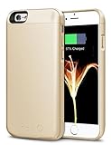 iPhone 6S Battery Case, iPhone 6 Battery Case, HoneyAKE 5000mAh Portable Charger iPhone 6 Extended Battery Backup Charging Case Power Bank for iPhone 6S/6 4.7-Gold