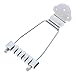 Kmise Electric Bass Guitar Trapeze Tailpiece Bridge For 6 String Archtop Guitar Parts (Chrome 1)