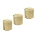 an-do-er 3PCS Guitar Knobs Chromed Metal Dome Knurled Barrel for Electric Guitar Parts (Gold)