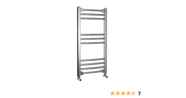 ENKI radiador toallero para baño diseño Plano Cromado 800 x ...