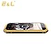 E&L W6S 3G WCDMA Rugged Smartphone Unlocked IP68 Waterproof Dustproof Shockproof 8GB/1GB Android 6.0 Camera 8MP Military Grade GSM Cellphone(Yellow)