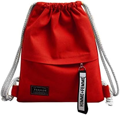 KENANLAN Mochila Escolar Deportiva con cordón de Lona Saco Fitness ...