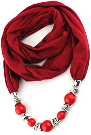 Mac Lawrence Fashion Long Beads Pendant Scarf Necklace for Women and Girls