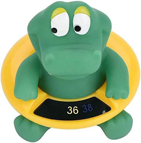 Kyrieval Baby Bath Thermometer Infant Tub Floating Cute Animal Water Safety Temperature Tester Bathing Toy Pool Toys (Crocodile)