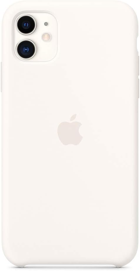 Anti-Drop iPhone 11 6.1 inch(2019) Liquid Silicone Case,Three Sides Soft Microfiber Cloth Lining Cushion，Shockproof Cover Case Drop Protection Case (White)