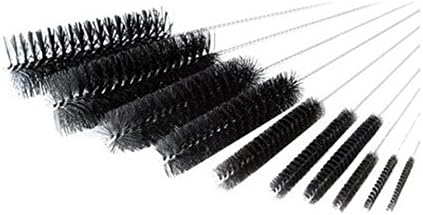VEIREN Nylon Straw Test Tube Cleaning Brush Stainless Steel for Medical Mechanical Carburetor 10Pieces