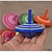 6 Pcs Set of Handmade Painted Wood Spinning Tops, Wooden Toys Educational Toys Kindergarten Toys Standard Tops