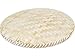 Ann Lee Design Bamboo Wood Round Serving Platter - 13 x 13 x 1 Inches (Beige)