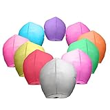 Colorful Chinese Paper Lanterns Mixed (10) Pack - Ready to Use and Eco Friendly - 100% Biodegradable - Beautiful Design Sky Lanterns for Special Occasions, Weddings, Parties, Chinese Festival, etc.