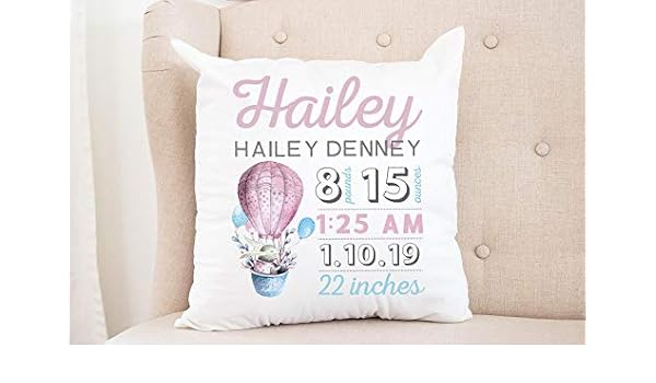 Bedding Linen Home Textiles 3funk Girl Birth Announcement Pillow
