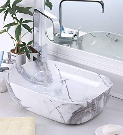 Joyo Cera Ceramic Glossy Finish Wash Basin 18x12 Inches White