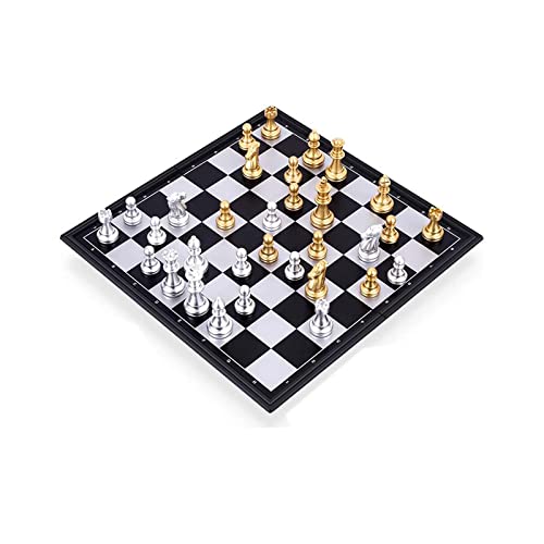 Mini Magnetic Chess Board Game with Gold and Silver