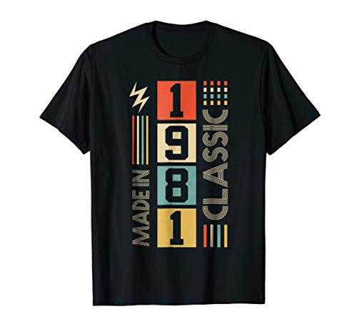 Classic Retro Made In 1981 37th Birthday Gifts 37 year old