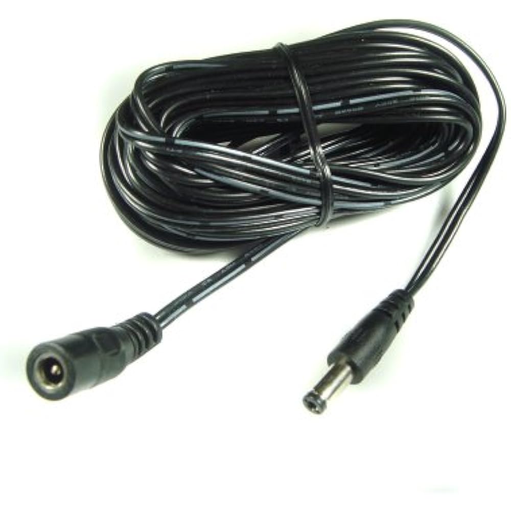 HDCQ25 25ft 2.1mm X 5.5mm Plug Power Adapter Extension Cable, 20AWG