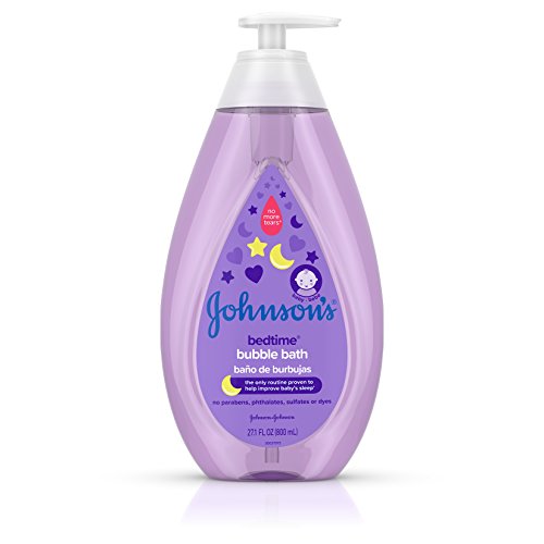 Johnsonâ€™s Bedtime Baby Bubble Bath with NaturalCalm Aromas, Hypoallergenic and Sulfate-Free Nighttime Bubble Bath, 27.1 fl. oz