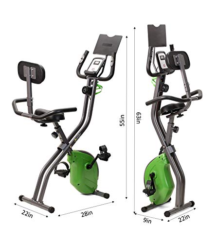 ShareVgo Bluetooth Smart Folding Semi Recumbent Magnetic Upright Exercise Bike with free APP for Indoor Bike Workout Log… - Image 4