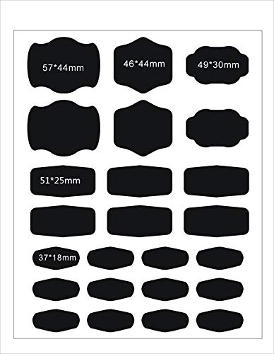 Pasiyou 120Pcs Premium Chalkboard Labels Bulk - Free Erasable Chalk Pen - Dishwasher Safe Chalk Board Mason Jar Labels - Removable Waterproof Blackboard Sticker Label for Jars Glass Bottle Kids