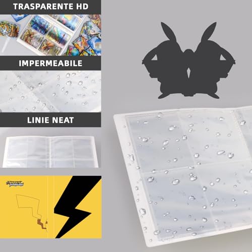 Álbum de Recortes, Álbum para Cartas de 4 Bolsillos, 30 Páginas Pueden Contener 240 Tarjetas, para Tarjetas de Tamaño Estándar