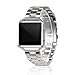 Wearlizer Compatible with Fitbit Blaze Band Men Lux Band Accessories Metal Link Bracelet Replacement Strap Metal Frame Replacement Blaze Silver