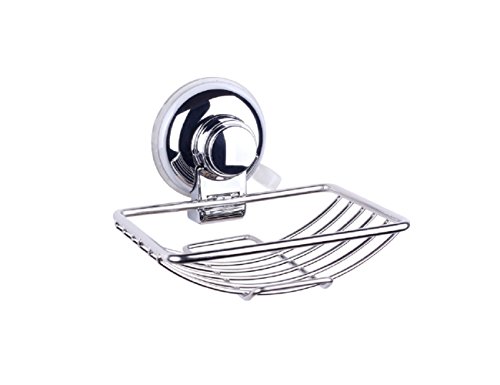 Soap Dish Holder with Power Suction Cup for Bathroom Shower, Wall Mounted, Keep Dry, Rust-proof - Stainless Steel - Thumbnail 4