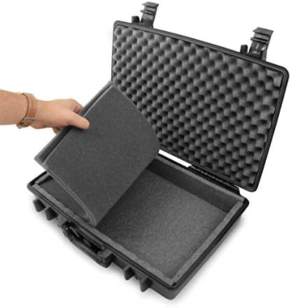 Protective foam case for a Rodecaster Pro audio mixer.