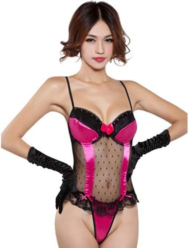 Amazon Co Jp Vivid Style セクシーランジェリー セクシーテディ 過激 勝負 テディ ショッキングピンク 黒 ハイコントラスト大人の色気 レディース 354 服 ファッション小物