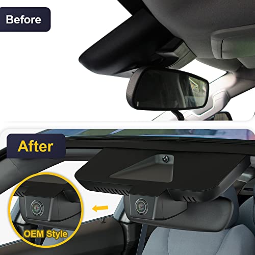 Fitcamx 4K Dual Dash Cam Suitable for 2022-2026 Toyota Tundra & Sequoia 2023-2026 Limited SR SR5 TRD Pro Platinum (Gen3), OEM Look, Front 2160P and Rear 1080P HD Video WiFi, Loop Recording, 128GB Card