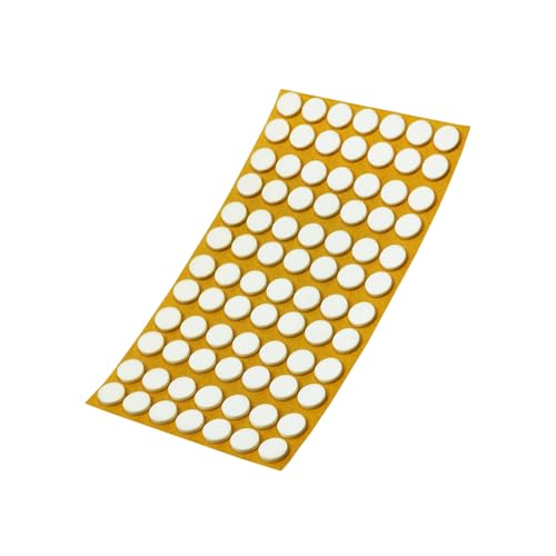 Adsamm® / 84 x self-adhesive anti-slip pads made of EPDM cellular rubber/ø 0.47 (ø 12 mm) / White/round / 0.098 (2.5 mm) thick anti-slip glides