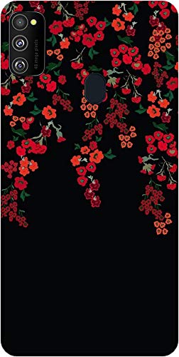 Amagav® Flower Printed Silicone Soft Matte Finished Mobile Back Cover Case Compatible for Samsung Galaxy M21 & M30s & M3
